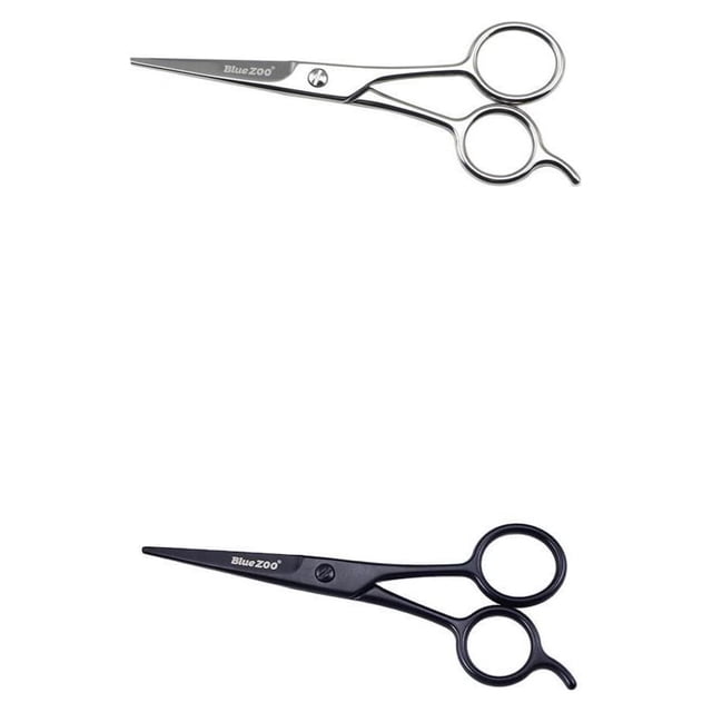 Recortador de Pestañas de Cejas de 2 Piezas, Tijeras de Barba de material acero Inoxidable de 4,80 Pulgadas, Herramienta de Maquillaje, Aseo Facial para Hombre