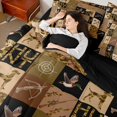 thumbnail image 4 of Manfei Farmhouse Hunting Teens Bedding Comforter Set 7pcs, Brown Patchwork Buffalo Queen Bedding Sets, Southwestern Reversible Queen Sheet Sets, Super Cozy Room Decor, 4 of 7