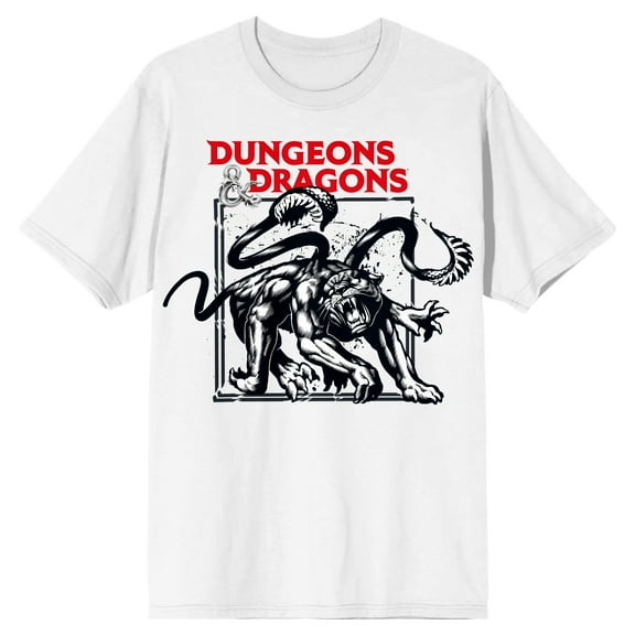 Dungeons & Dragons Displacer Beast Men's White T-Shirt-Large