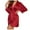 Rose Red, variant on Women's Long Sleeve French Elegant Silk Satin Robe Pajama Set Loungewear All Seasons