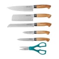 thumbnail image 3 of The Pioneer Woman 11-Piece Stainless Steel Knife Block Set, Teal Speckle, 3 of 5