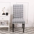 thumbnail image 2 of Dining Chair Cover Set Stretch Spandex Short Dining Chair Slipcovers Removable Washable Decorative Chair Protector Seat Covers for Dining Room Home Wedding Banquet Party Hotel Decor (Grey-03, 2 Pack), 2 of 8
