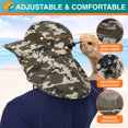 thumbnail image 5 of SUN CUBE Wide Brim Sun Hat with Neck Flap, Fishing Hiking for Men Women Safari, Neck Cover for Outdoor Sun Protection UPF50+ | Camo Green, 5 of 9