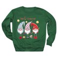 thumbnail image 4 of Pompotops Automne et Hiver Femmes Chandail Imprimé de Noël Col Rond Manches Longues Blouse Unie Hauts Chandails en Molleton, 4 of 5