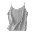 thumbnail image 2 of Clearance! LIZUOJUNF Women's Tanks & Camis Cotton Linen Tank Tops for Women Casual Summer Gauze Shirt Basic Sleeveless Layering Camisoles Beach Vacation Clothes, 2 of 7
