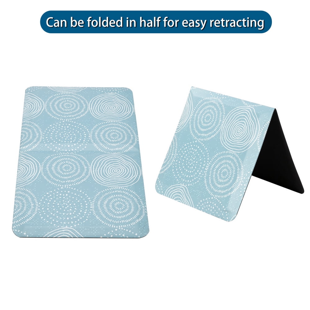 Private Jungle 20 "x 39" x 1.9cm Kitchen Mat Rectangular, Fold in Half, Striped, Cyan