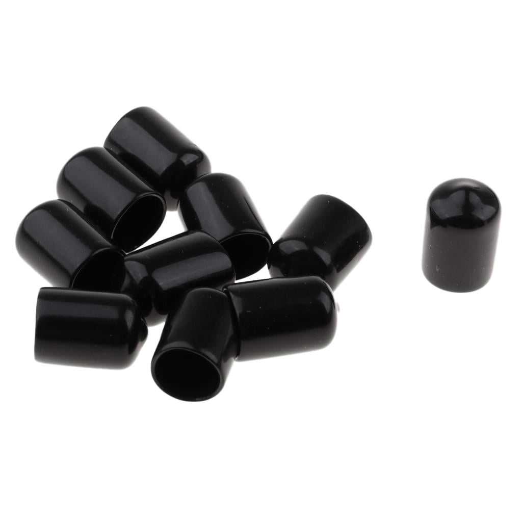 10X Pool Billiard Cue Tips Rubber Protector Ferrule Slip-on Protective Cover 