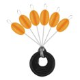 thumbnail image 3 of Juego de espacio de 10 grupos Tapón de frijoles de silicona Flotador de cebo de pesca Naranja 60 piezas JShteea Para Estrenar, 3 of 8