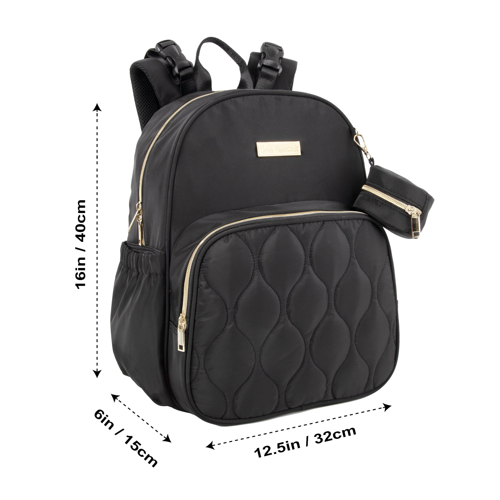 Baby Essentials 3 in 1 Diaper Bag Backpack, Changing Pad & Pacifier Pouch for Newborns, Infants, Toddlers - Quilted, Smooth, Sheek, Padded in Design
