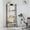 Natural Oak-54.5", variant on Skandiquip 5-Tier Leaning Ladder Shelf, Wood and Metal Multifunctional Display Storage Rack for Living Room Bedroom