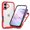 Red, variant on Kryonix for iPhone 17 Pro Max Case with Built-in Screen Guard, Full-Body Shockproof Hybrid Design, Crystal Clear PC Back with TPU Bumper, Raised Camera Protection