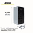 thumbnail image 3 of Locker Casillero Multiusos Alvek 2 Puertas con Ventilación Color Negro — Sistema para Candado, 3 of 5