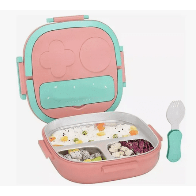 Fiambrera Xtellar Portátil Para Niños De Acero Inoxidable Color Rosa
