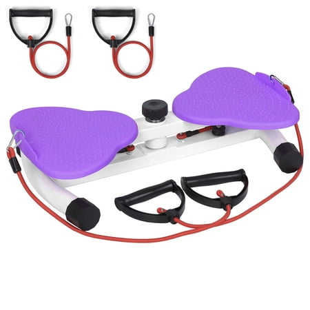 Waist Twisting Disc Slim Waist & Abs Exercise Equipment with Foot Massage Non-Slip Twist Board Home Gym (Purple)