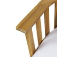 thumbnail image 6 of Nehemiah Outdoor Wooden Loveseat with Cushions, White, Teak Finish, 6 of 9