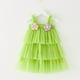 thumbnail image 2 of Odeerbi Las Niñas de Verano de Tul Escalonada Vestido de Flores Correa Tutu Vestido Sin Mangas Tirante de Malla Vestido, 2 of 6