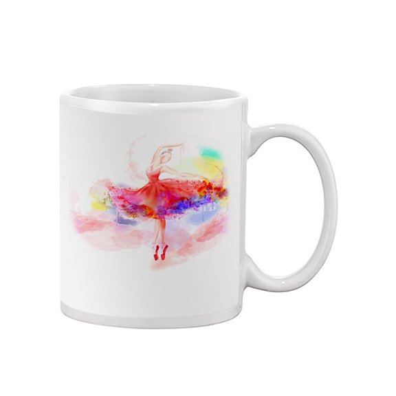 Watercolor Style Ballerina Mug Unisex's -Image by Shutterstock