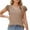 Khaki-04, variant on Mittory Womens V Neck Ruffle Short Sleeve Tops Casual Ribbed Cute T Shirts Loose Fit Summer Shirts Blouses