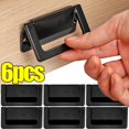 thumbnail image 2 of 6/1 piezas manijas ocultas para cajones, tiradores plegables ocultos para gabinetes, accesorios de hardware para muebles, manijas planas negras de aleación de zinc modernas, 2 of 5