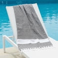 thumbnail image 6 of Unique Bargains Geometric Sandproof Turkish Beach Towel Dark Grey 71"x40", 6 of 8