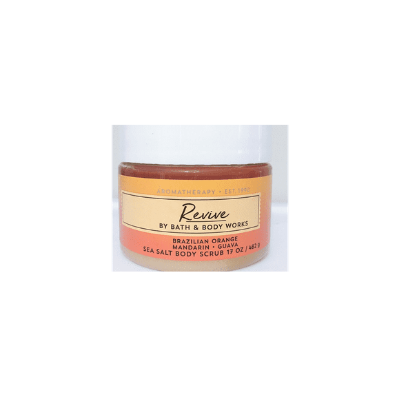 Bath and Body Works Revive Aromatherapy BRAZILIAN ORANGE GUAVA Sea Salt Scrub