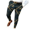 thumbnail image 2 of Lilgiuy Men Casual Fashion Zippered Printed Mid-waisted Trousers With Pockets Pants for Golf,Basketball or Athletic Activities, 2 of 5