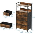 thumbnail image 2 of Commode à 5 Tiroirs en Tissu, Grande Tour de Rangement pour Chambre avec Dessus en Bois et Cadre en Métal, Commode pour Garde-Robe, Entrée, Salon, 2 of 7