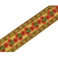 thumbnail image 6 of IBA Indianbeautifulart Gold Floral Dupion Trimming For Sewing Diy Craft Accessories By 3 Yard Border Lace Tape Trim - 3 Inch Wide, 6 of 8
