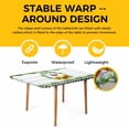 thumbnail image 4 of Spring Eucalyptus Sunflower Table Cloths for 5 Foot Rectangle Tables, Farmhouse Birds Gray Wood Patio Waterproof Elastic Fitted Tablecloths, Washable Rectangular Table Cover for Camping, 4 of 8