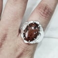 thumbnail image 4 of Mahogany Jasper Mans Ring, Natural Mahogany Jasper Ring, Silver Jewelry, 925 Silver Ring, Birthday Gift, Heavy Mens Ring, Arabic Design, Ottoman Style Ring, Christmas, Turkey Mens Signet Ring, 4 of 5