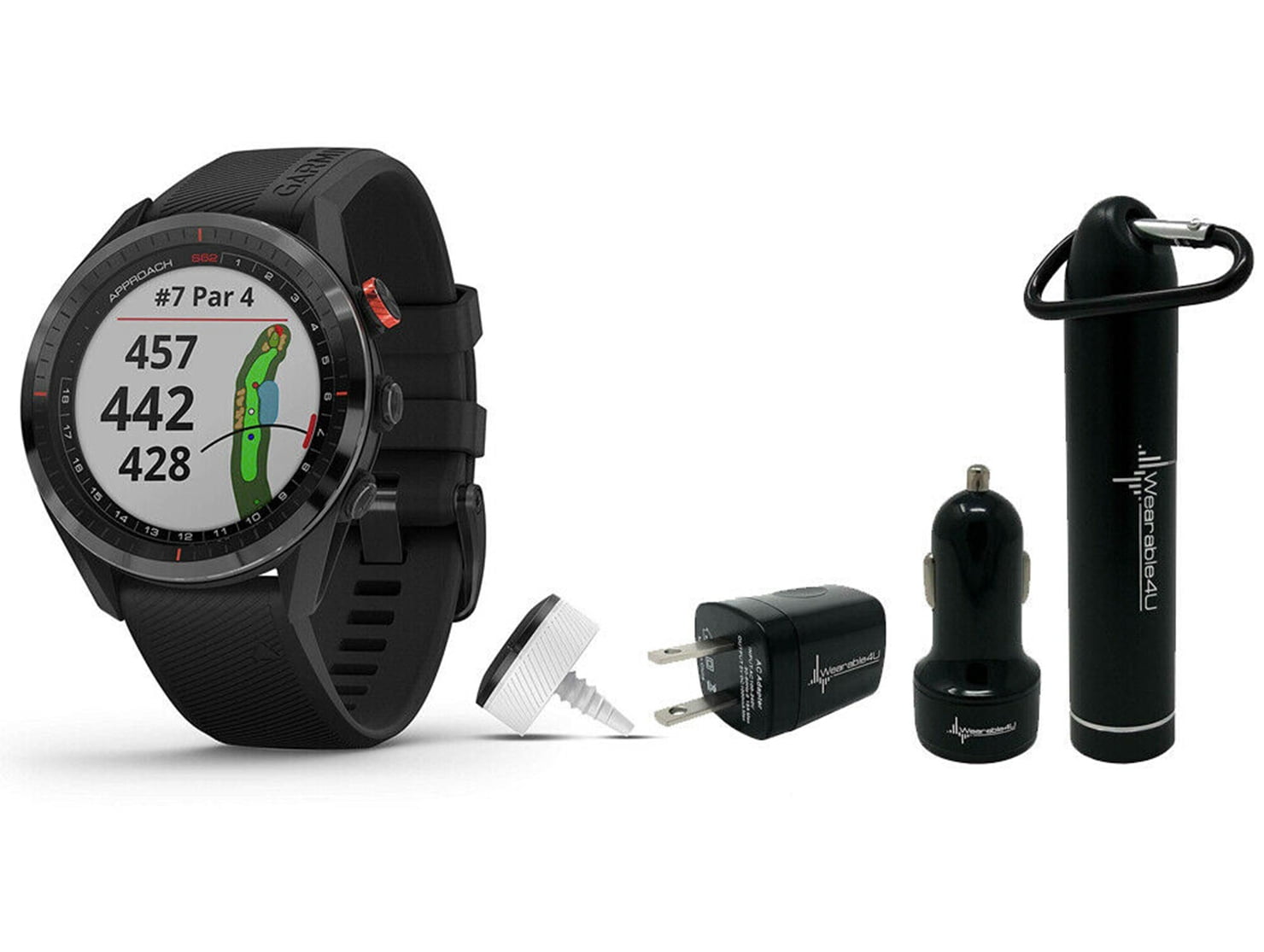 Garmin Approach S62 Premium GPS Golf Watch and PowerBank Bundle 