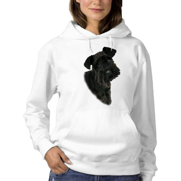 Schnauzer Portrait Hoodie Women -SPIdeals Designs, Female 5X-Large