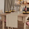 thumbnail image 2 of Brown Plaid Table Runner Gingham Checked Minimalist Modern Tablerunners 13 x 90 Inch, Table Decorations Tabletop Scarf for Summer Gathering Holiday Farmhouse Kitchen Dining Decor, 2 of 8