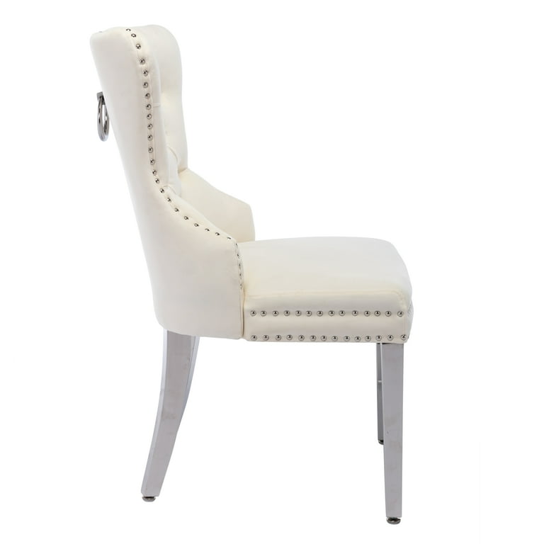 Stonefort tufted velvet upholstered dining chair sale