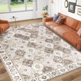 thumbnail image 4 of MJIAexp 8'x10' Moroccan Area Rug Washable Bedroom Rug Vintage Boho Area Rug Non-Slip Accent Throw Rug Stain Resistant Floor Carpet for Kitchen Entryway Living Room Office Boho Beige, 4 of 9