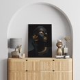 thumbnail image 4 of Wall Art Canvas Painting with Frame (12×16 inch), Golden Makeup Black Woman Portrait Artwork African American Wall Art Modern Wall Decor For Living Room Bathroom Hallway, HRXX03, 4 of 5