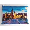 thumbnail image 1 of Urban Pillow Sham Colorful Sunset Evening View of Old Main Bridge in Historical Land Bavaria Germany, Decorative Standard King Size Printed Pillowcase, 36 X 20 Inches, Multicolor, by Ambesonne, 1 of 2