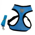 thumbnail image 4 of Arnés para perro con correa de malla ajustable, suave y transpirable, para entrenamiento al aire libre y correr, color azul, talla M, 4 of 14