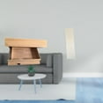 thumbnail image 2 of Estante flotante de pared con cajón, compartimento y pantalla de papel para lámpara de pie, fácil de instalar, ideal para sala de estar, dormitorio, a, 2 of 8
