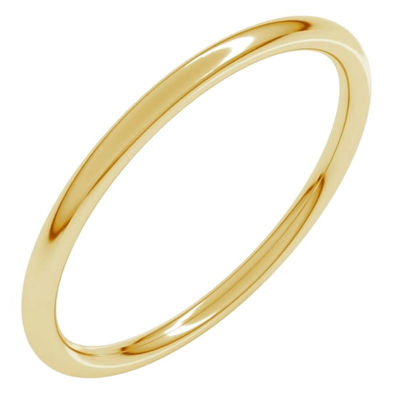 14k Yellow Gold Full Round 1.5mm Comfort-fit Wedding Band Ring Size 3 Wedding Band - 1.1 Grams