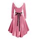 thumbnail image 4 of mfyjkho Vestidos midi para mujer, Vestido playero midi de fiesta sin mangas con aberturas de color liso para mujer, moda de verano, vacaciones Vestidos de otoño xl, 4 of 6