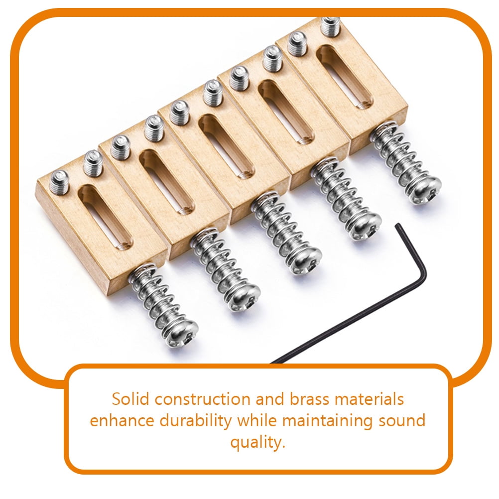 AURARMLET 6Pcs Metal Guitar Bridge Saddles with Precise Manufacturing for Tremolo Bridge System