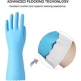 thumbnail image 2 of 2 Pairs Reusable Cleaning Gloves - Latex Free Kitchen Cleaning Gloves with Cotton Liner- Household Dishwashing Gloves. Non- Slip Waterproof (Large. Blue+Pink), 2 of 5