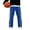 Blue, variant on Men's Tear Away Sweatpants Loose Fit Snap Button Athletic Drawstring Jogger Casual Basketball Pants with Pockets