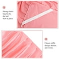 thumbnail image 4 of Unique Bargains Dust Ruffle Wrinkle Free Bed Skirt Coral Pink Full - 18" Drop, 4 of 8