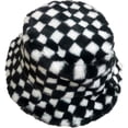 thumbnail image 2 of CoCopeaunts Men Bucket Hat Fashion Chessboard Checker Plush Fisherman Hat Women Autumn Winter Thickened Vintage Keeping Warm Cap, 2 of 8