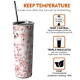 thumbnail image 4 of Pink Cherry Blossom 20 Oz Skinny Tumbler with Lid and Straw - Insulated Water Bottle- Insulated Travel Coffee Mug, 4 of 5