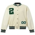 thumbnail image 3 of Women Oversized Baseball Jackets  Fashion Leather Long Sleeve Letter Embroidery Jackets, 3 of 7