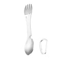 thumbnail image 4 of Inteprter Spork de acero inoxidable 5 en 1 cuchillo abrebotellas fruta vajilla utensilios de cocina cubiertos para acampar al aire libre plata Type2 NO2, 4 of 6