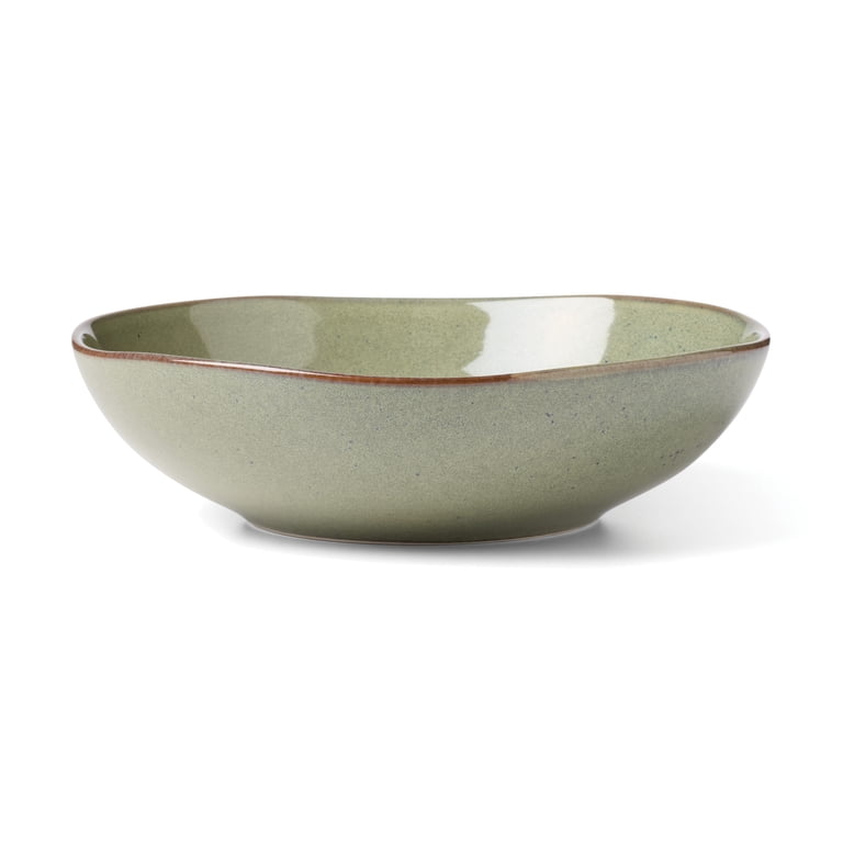 Oneida Organic Shades Green 44 oz Round Green Stoneware Serving